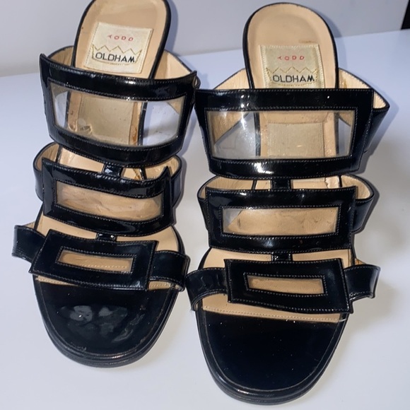 Vintage 1990s‎ Todd Oldham Springolator leather heels, black patent leather - Picture 9 of 12